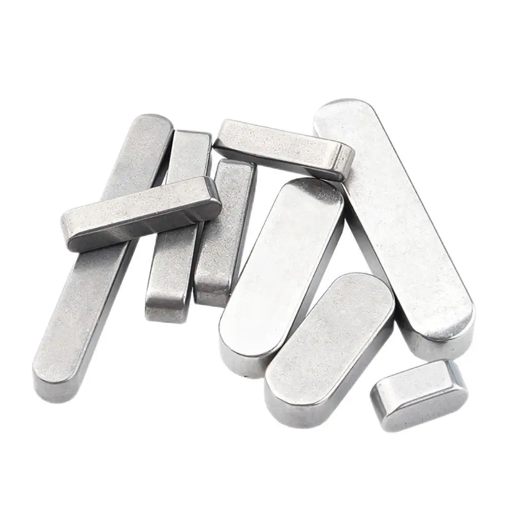 3/4/5/6/8/10/12mm Parallel Keys Round Ends Drive Shaft A2 304 Stainless Steel Feather Key