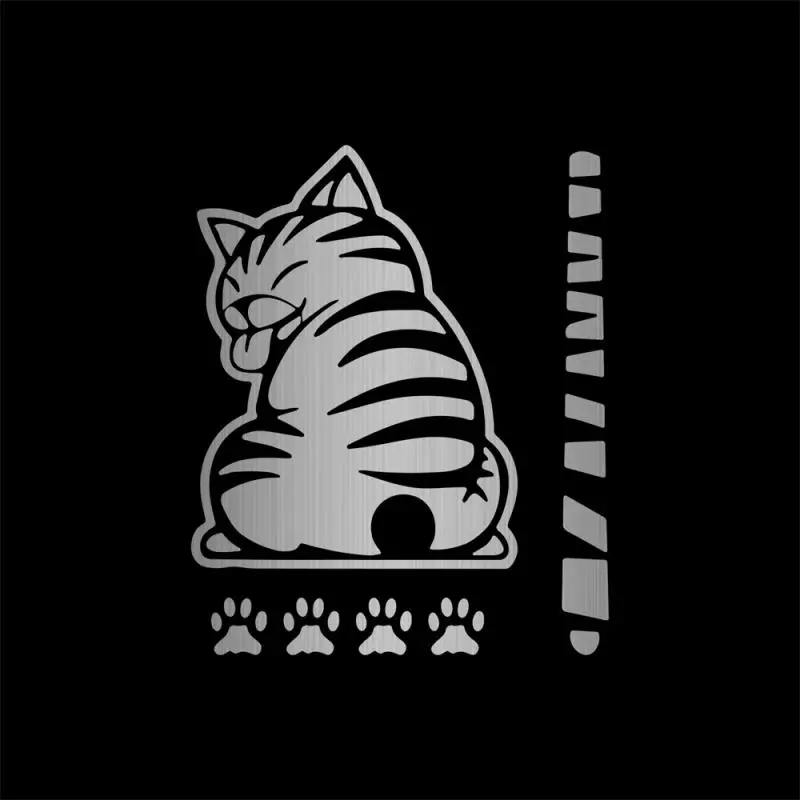 สติกเกอร์ปัดน้ำฝนสะท้อนแสงกระจกหลังสำหรับรถยนต์สติกเกอร์รูปแมวติดขอบท้ายรถอุปกรณ์ตกแต่งสติกเกอร์ประดับรถยนต์ใหม่