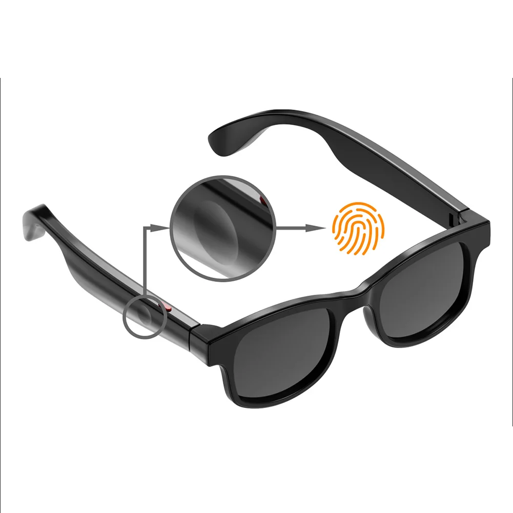 Gafas inteligentes de traducción AI con gafas de sol de audio inteligentes de 144 idiomas Micrófono y parlantes incorporados para mujeres y hombres