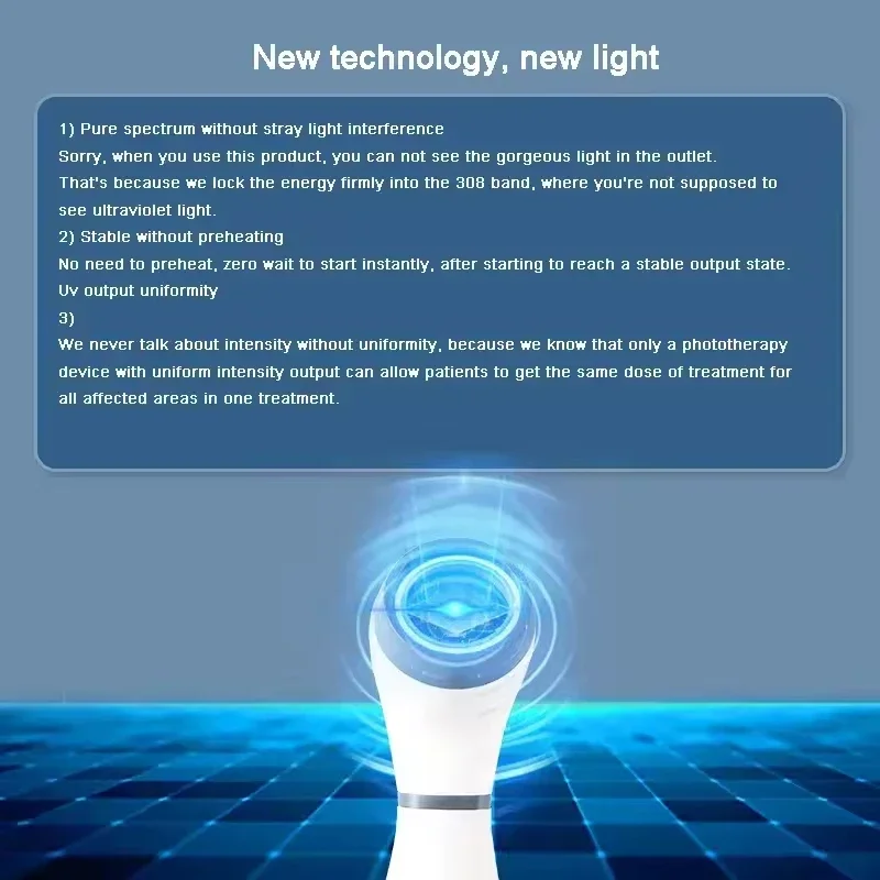 

Handheld Narrowband UVB 311nm UV Phototherapy Device for Psoriasis Vitiligo Eczema Treatments