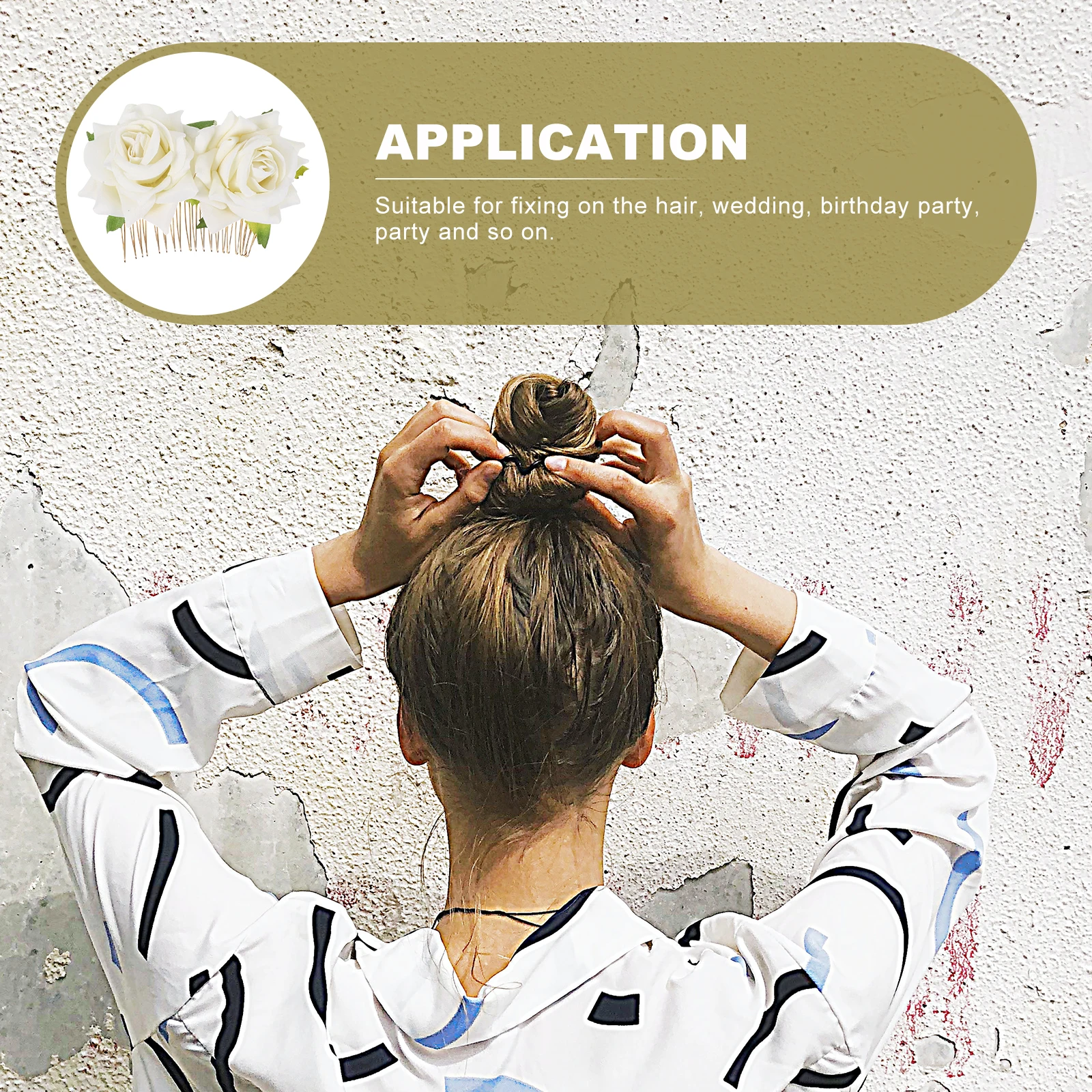 

1Pcs Bride Floral Hair Clip High Quality Cloth Iron Wire Wedding Decor Long Lasting Hair Accessory for Bridesmaids