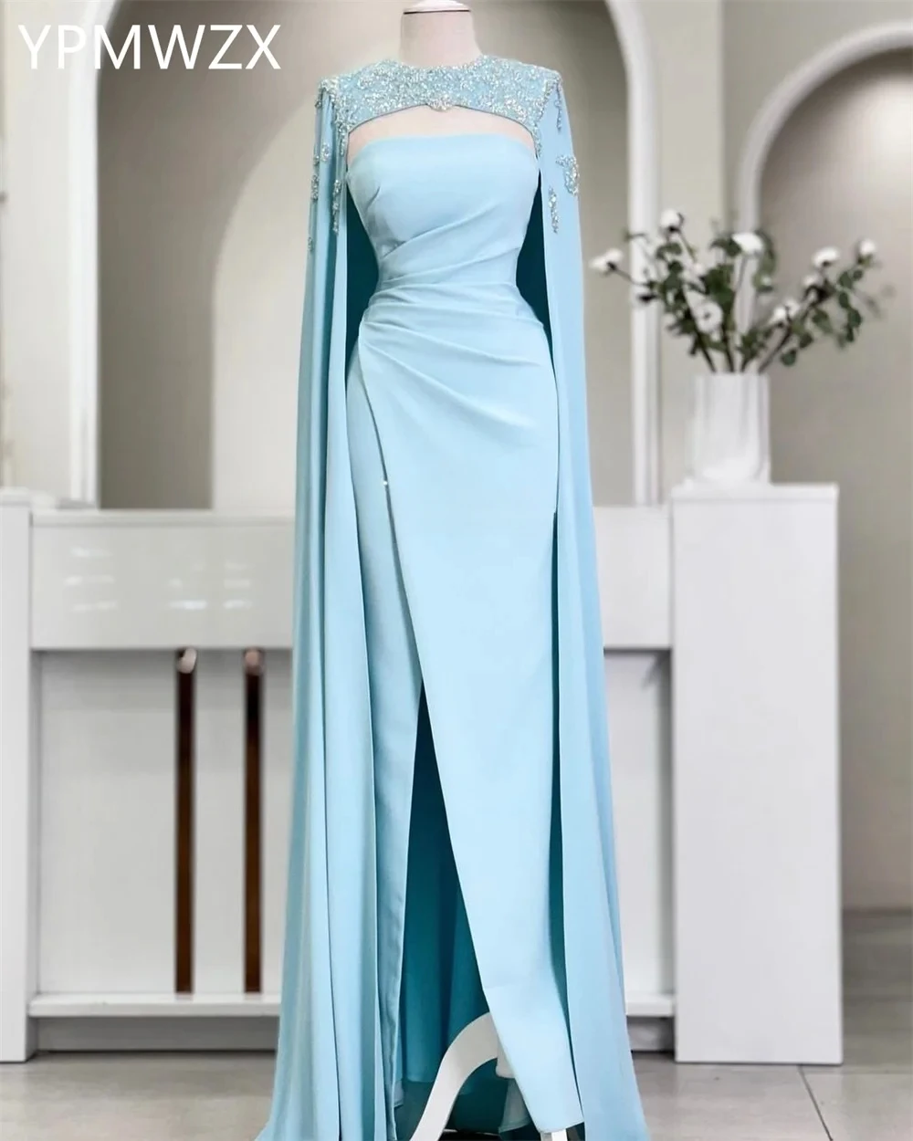 Customized Prom Gown Evening Women Party Occasion YPMWZX Strapless Column Floor Length Skirts  Bespoke  Dresses Fo