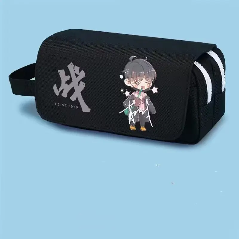 Xiao Zhan Figure Cute School Pencil Cases Student Cartoon Pen Bag Storage Cosmetic Bag For Men Women Fans Collection Gift