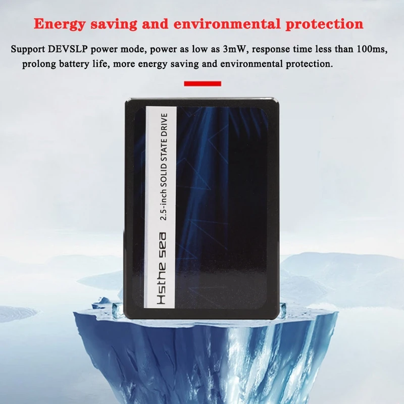 Hsthe Sea SSD 2.5-Inch SATAIII 500 MB/S Built-In Desktop Notebook Computer High-Speed Solid State Drive Black