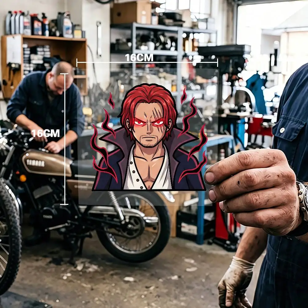 

One Piece Figarland Shanks Waterproof Stickers For Decorating Car Windows Motorcycles And Computers.