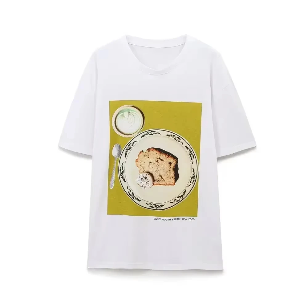 

Модные базовые футболки с круглым вырезом и графическим рисунком, женские повседневные белые футболки с короткими рукавами и принтом для женщин, топы Y2k, эстетические рубашки