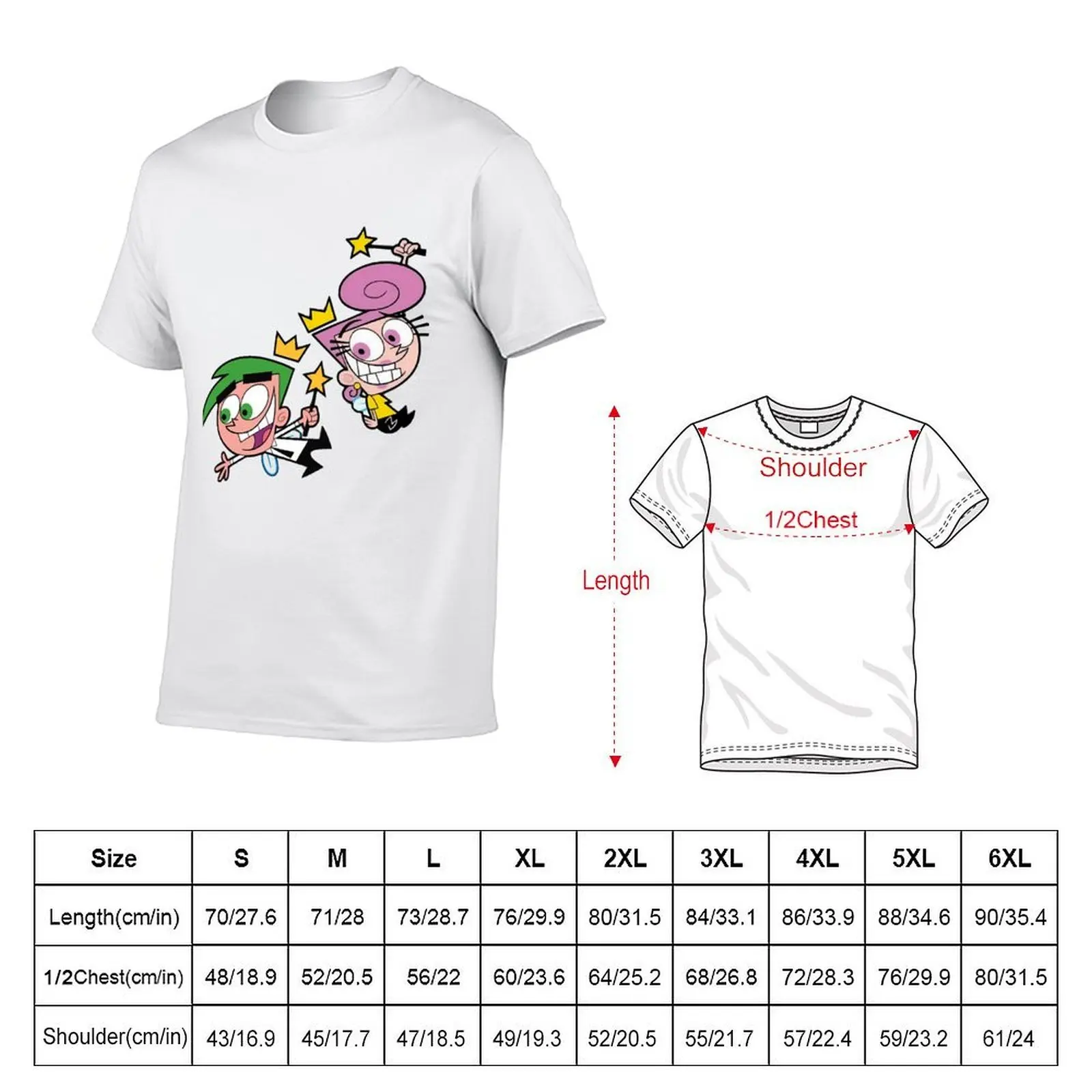 Funny Gifts The Fairly Odd Parents Wanda And Cosmo Halloween T-Shirt man t shirt cotton high quality T-Shirt
