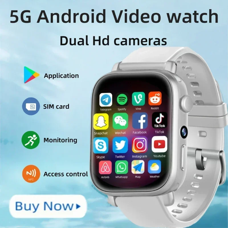 

New 5G Android Video Call Smart Watch I1,1.99 "screen，SIM Card, GPS ，WIFI，App download，Sports and health，Smart Watch Students