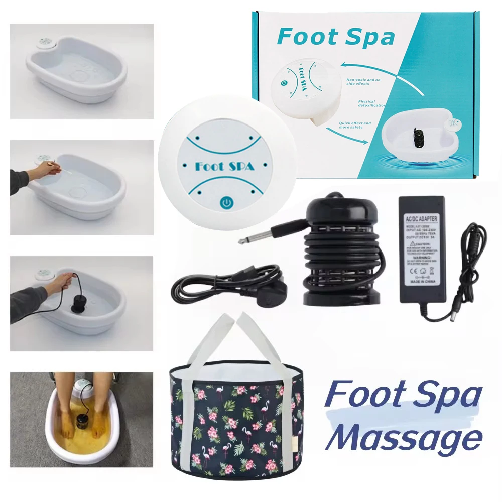 

Аппарат для ионной детоксикации стоп с складной ванной, гидротерапевтический вибромассажер, ионный массажер для ухода, расслабления, глубокой очистки и оздоровительной терапии