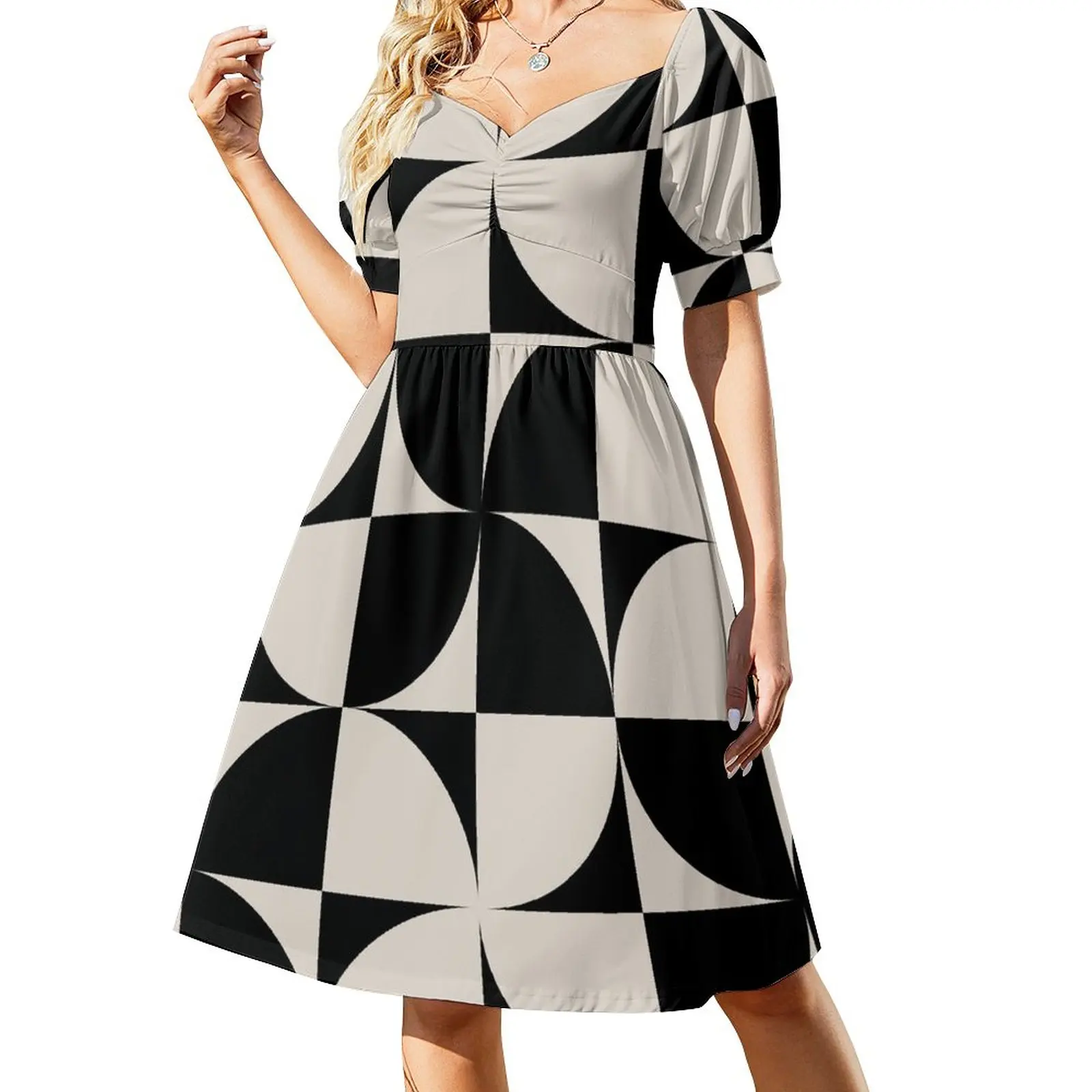 

Retro Geometric Pinwheel Pattern 824 Sleeveless Dress summer dress woman 2024 summer dresses women 2024