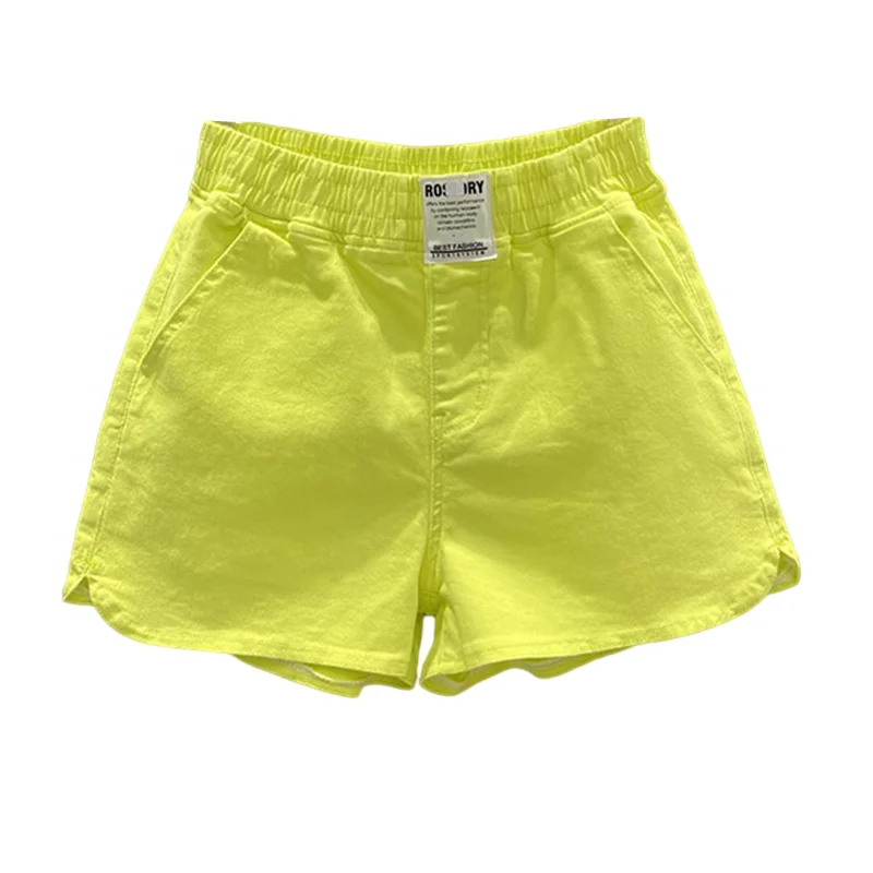 Summer Plus Size Elastic Waist Loose Shorts Solid All-match Youth Fashion A-line Wide Leg Hot Pants Trend Casual Women Clothing
