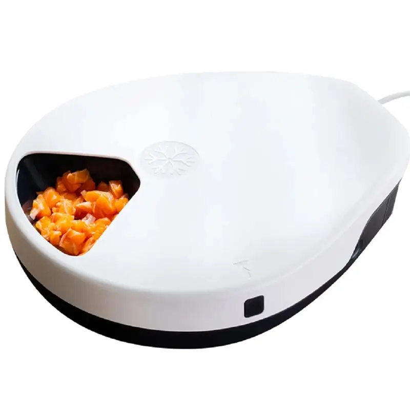 

Автоматическая кормушка для животных ABKS с охлаждением для влажного корма, 5 режимов таймера подачи еды, полупроводниковое охлаждение сохраняет свежесть корма