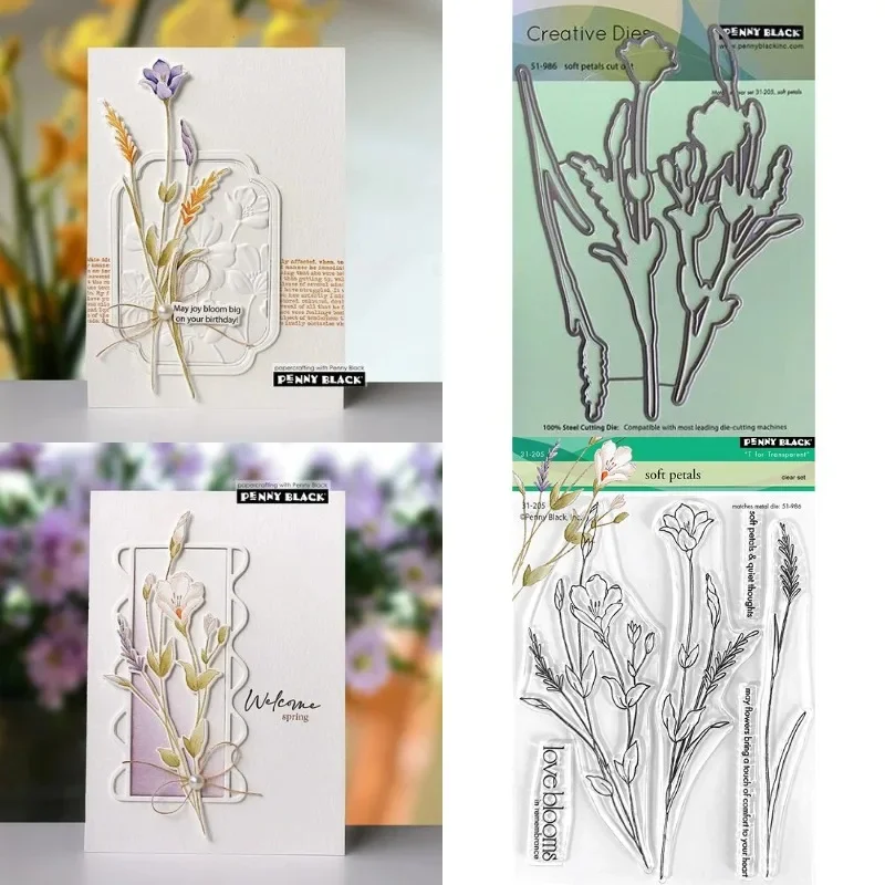 Narcisdagen Zachte bloemblaadjes Metalen snijmallen en stempels voor scrapbooking stencil embossing mal DIY papierkaarten ambachtelijk snijden - afbeelding 1