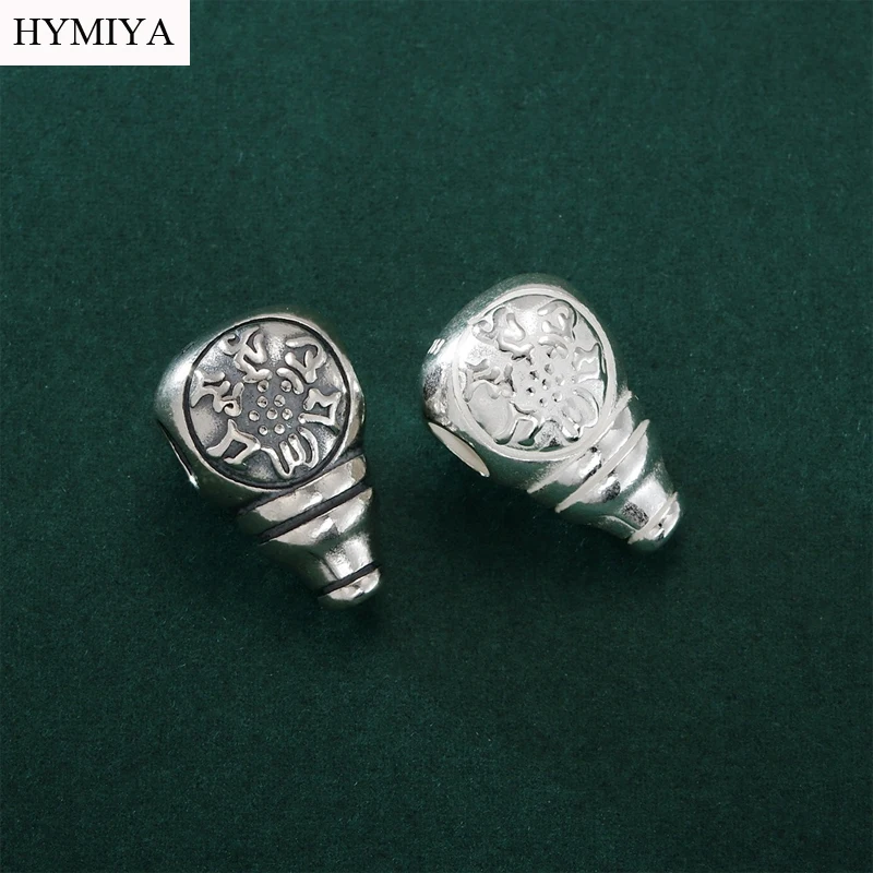 

Тибетские бусины из серебра 925 пробы с мантрой и гуруми, буддийские ваджра Дордже, трехсторонние бусины, фурнитура Мала