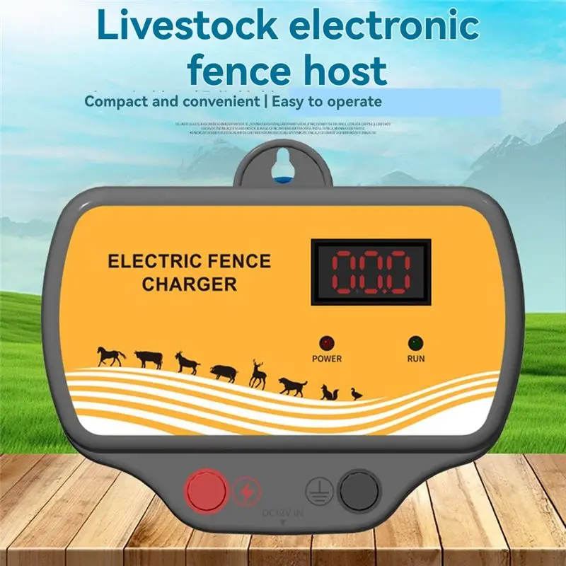 AT05-Electric Fence For Containing Livestock And Preventing Wild Animals Intruding Electronic Fence Host US Plug