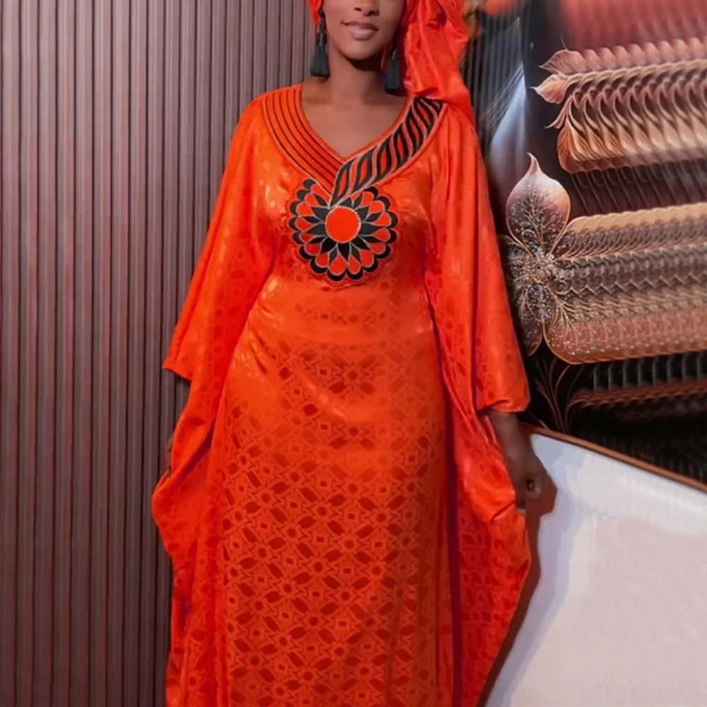 Afrikanische kleider für frauen dashiki traditionelle stickerei bazin kleid ankara grüne roben nigeria hochzeits abend party kleid