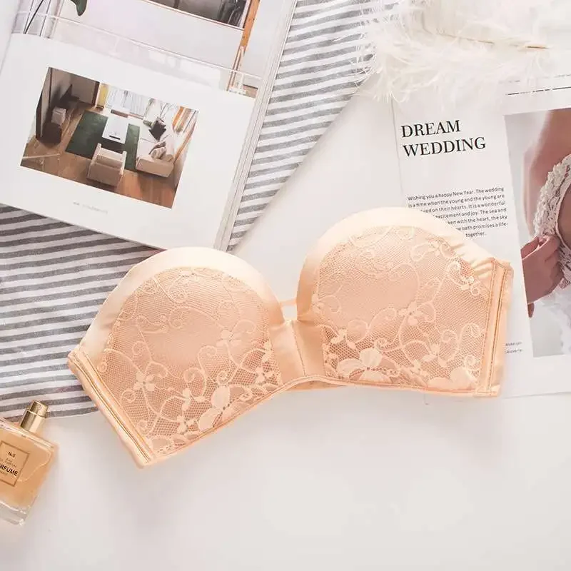 New Backless Sexy Bralette Bra Women Wireless Push Up Gathering Invisible Brassiere Underwear Bras Lingerie