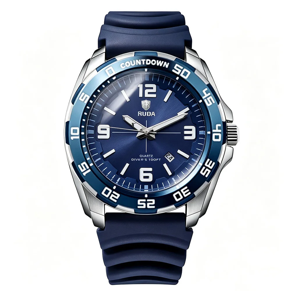 2027 New Men's Watch Fashion Business Luminous Waterproof Quartz Men's Steel Belt Calendar Watch