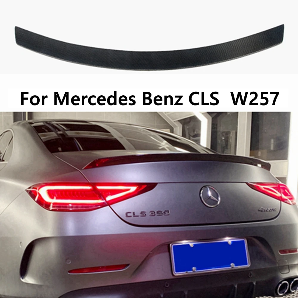 

For Mercedes-Benz CLS C257 W257 AMG Style Carbon Fiber Rear Spoiler Trunk Wing 2017-2023 FRP Forged carbon