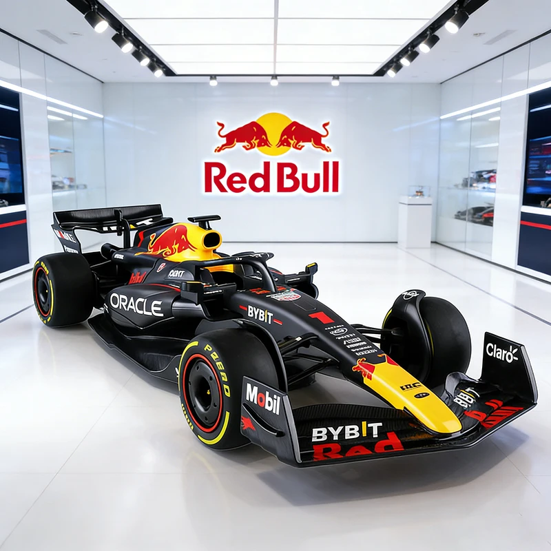 

1:18 Red Bull Racing RB19 Verstappen Formula Racing, легкосплавный автомобиль, литье под давлением и игрушечный транспорт, миниатюрная масштабная модель автомобиля для детей