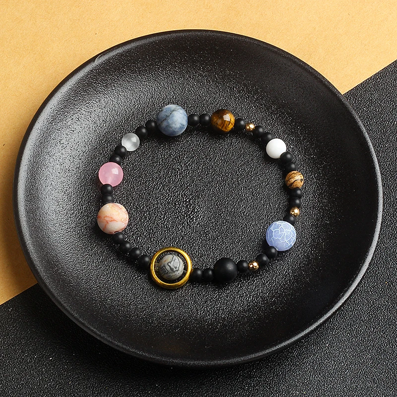 12 bracciali Constellation Planet per le donne universo sistema solare otto pianeti bracciale uomo Galaxy Solar System coppia gioielli