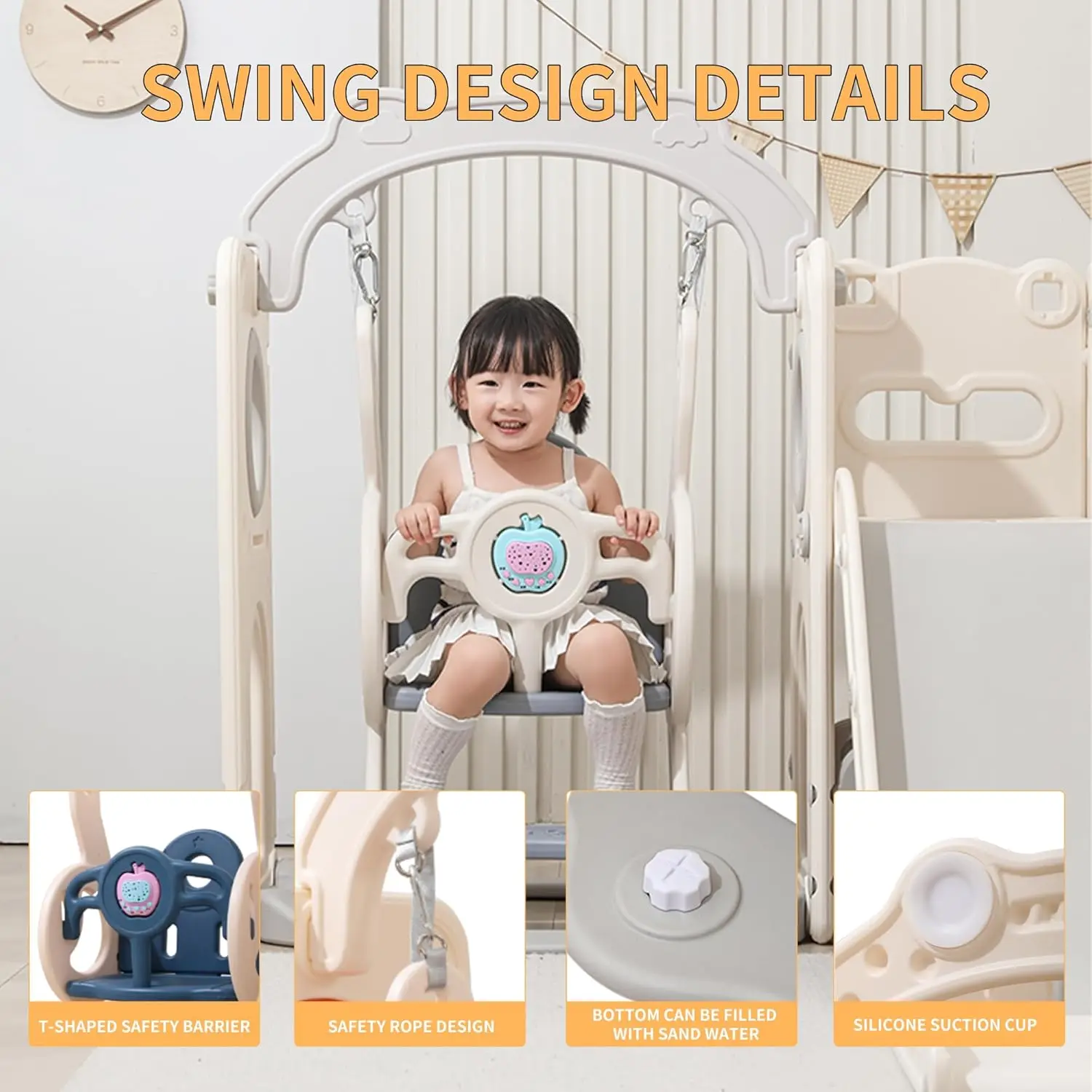 Toddler Slide Set 12 in 1, Kids Slide for Toddlers, Outdoor Indoor Playground for Toddlers 1-3, Toddler Climber Slides PlaySet w