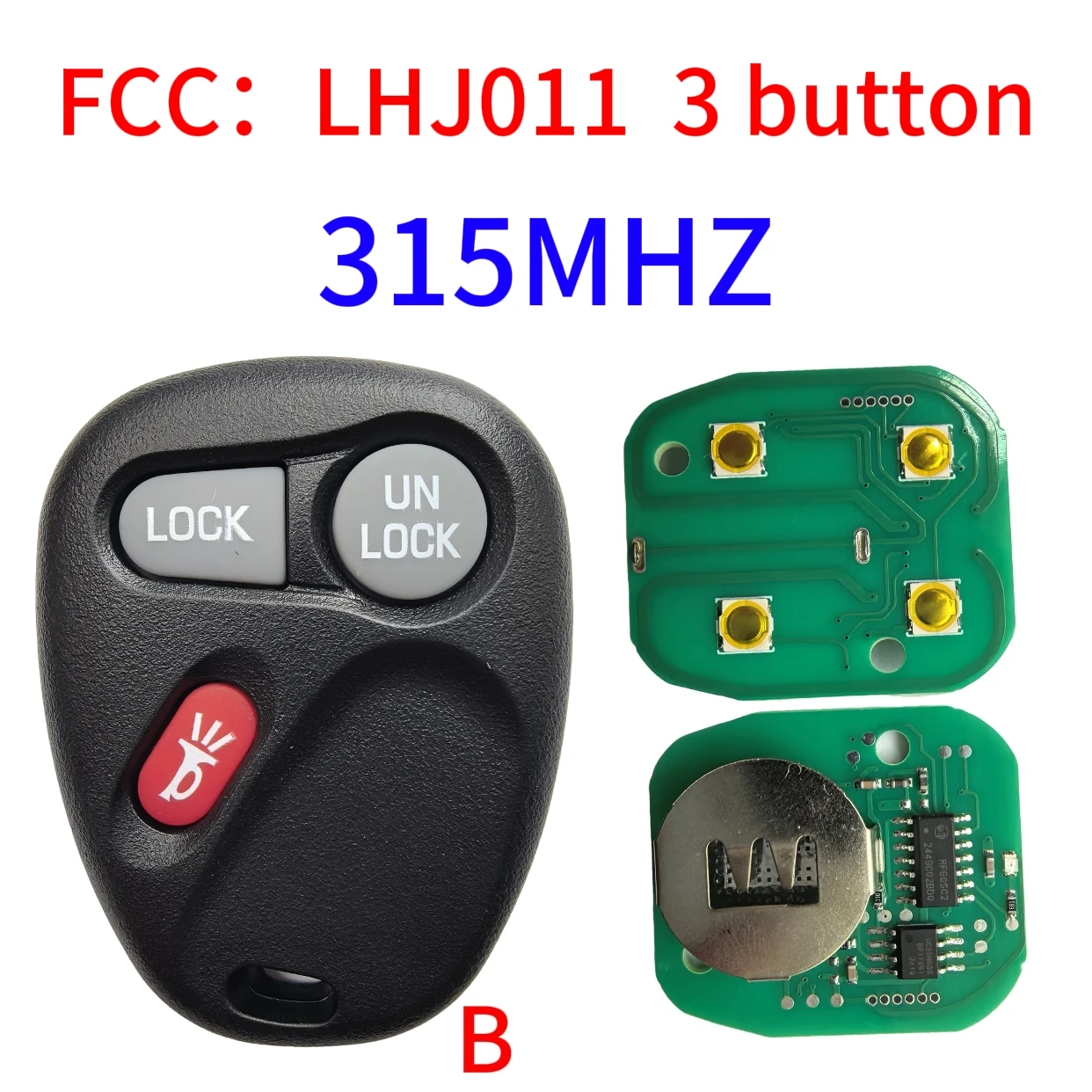 JXKEYリモートカーキー315Mhz 3bt LHJ011/MYT3X6898B シボレーGMハマー