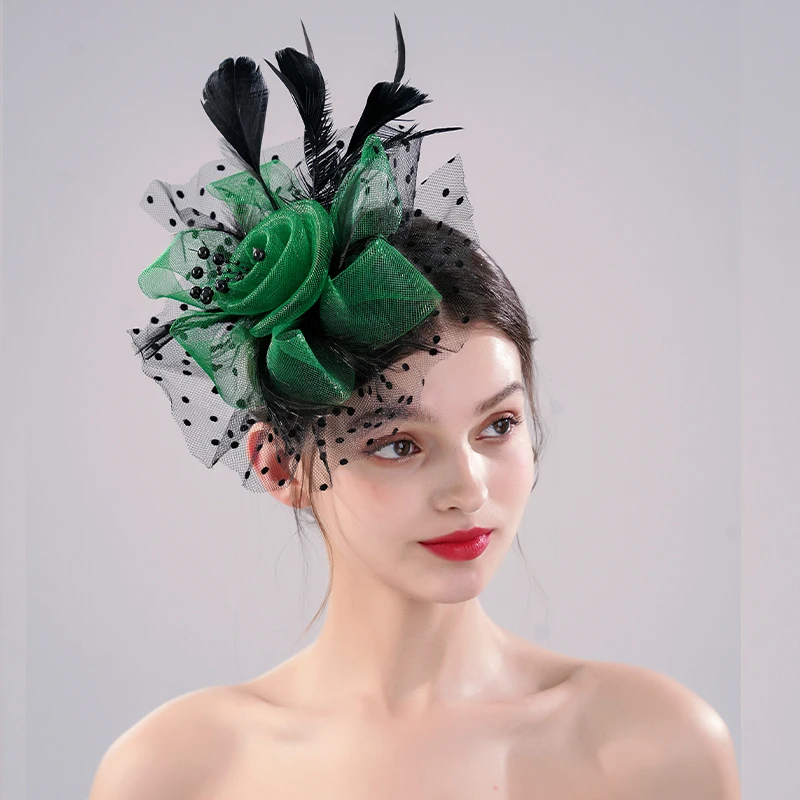 Épingle à cheveux de chapeau de décoration de fleur de mode exquise pour des femmes, voile de fête de mariage, couleur de manque