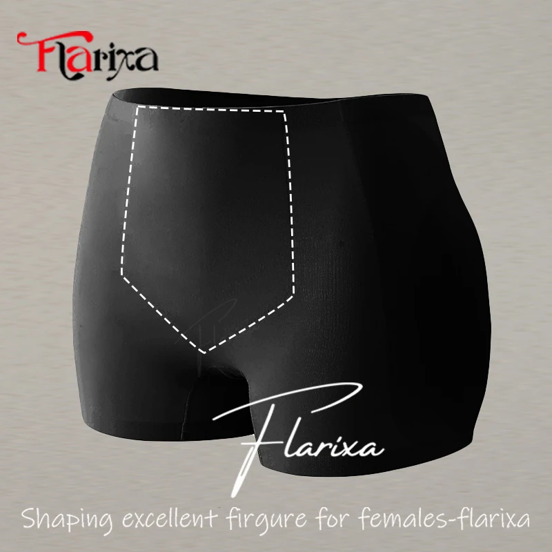 Flarixa Hüftpolster, Shapewear, Höschen, Po-Lifter, Former, Bauchkontrolle, Unterwäsche, Boxershorts, verbessern das Gesäß, Modellierungsshorts, Eisseide