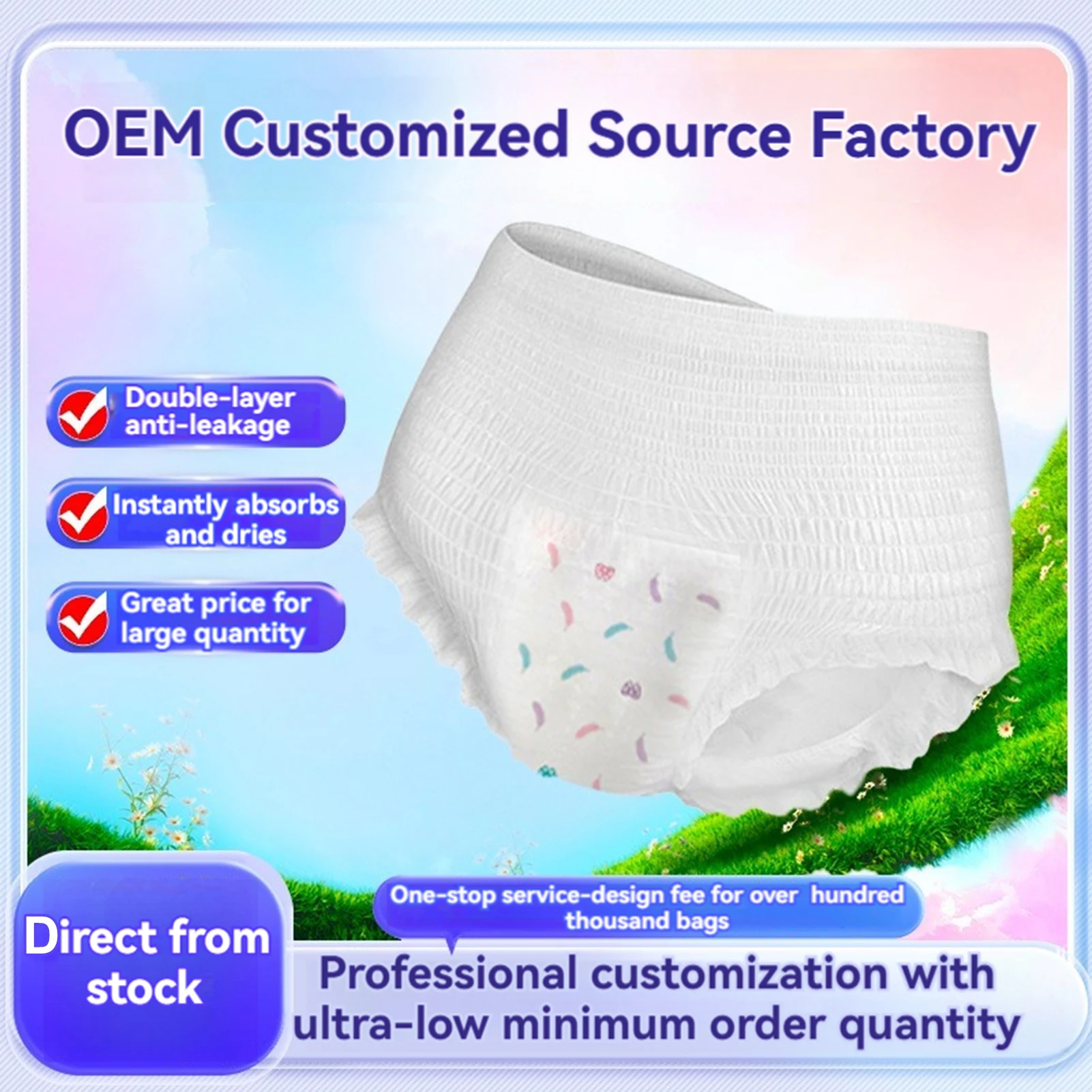 Sleeping Pack Overnight - Disposable Underwear Soft Breathable Period Panties