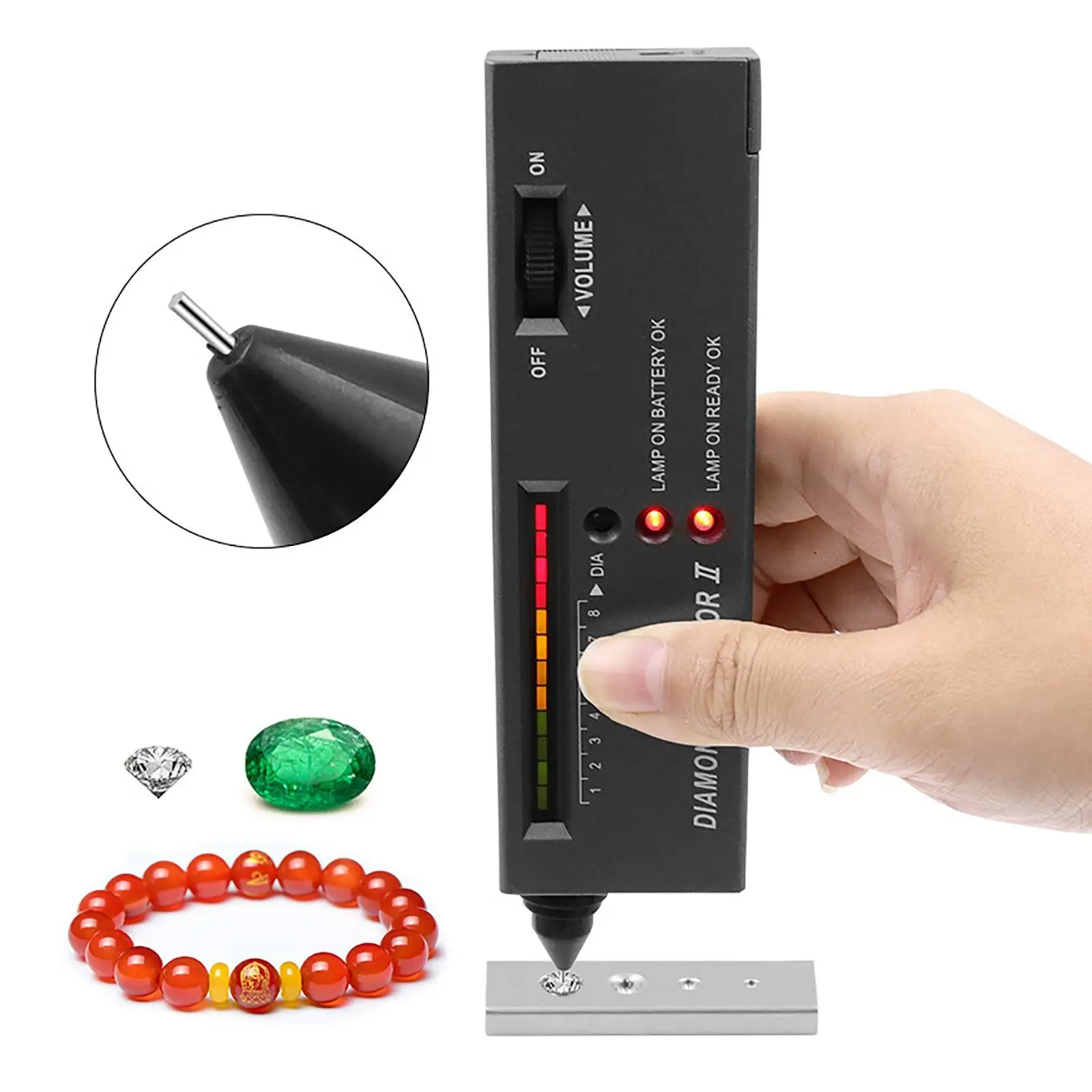 Diamond Pen Testing Tool High Precision Diamond Indicator Electronic Diamond Selector Jewelry Watcher Tool