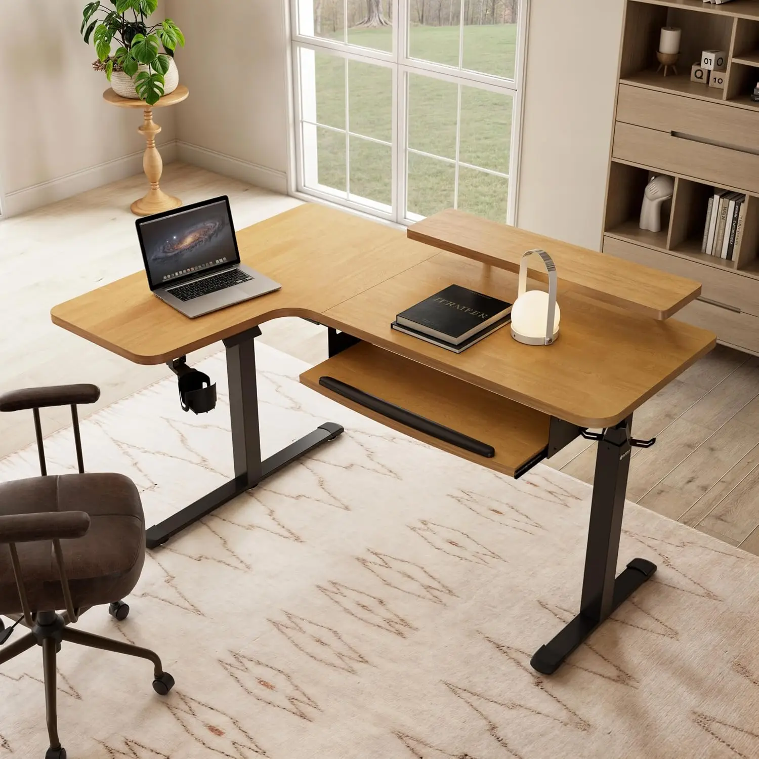 L Shaped Electric Standing Desk,61