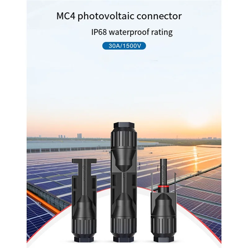 【Exclusive!】10Pcs DC Solar Connectors Kit 1500V 30A IP67 Waterproof PV/MC Solar Panel Cable Connectors For 2.5/4/6Mm2 Cables