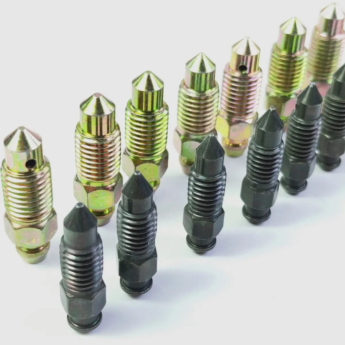 

5/20pcs Motorcycle Brake Pump Calipers Exhaust Bleed Screw M8 M10 1.25 1.0 Picth with Rubber Dust Cap for Moped Scooter