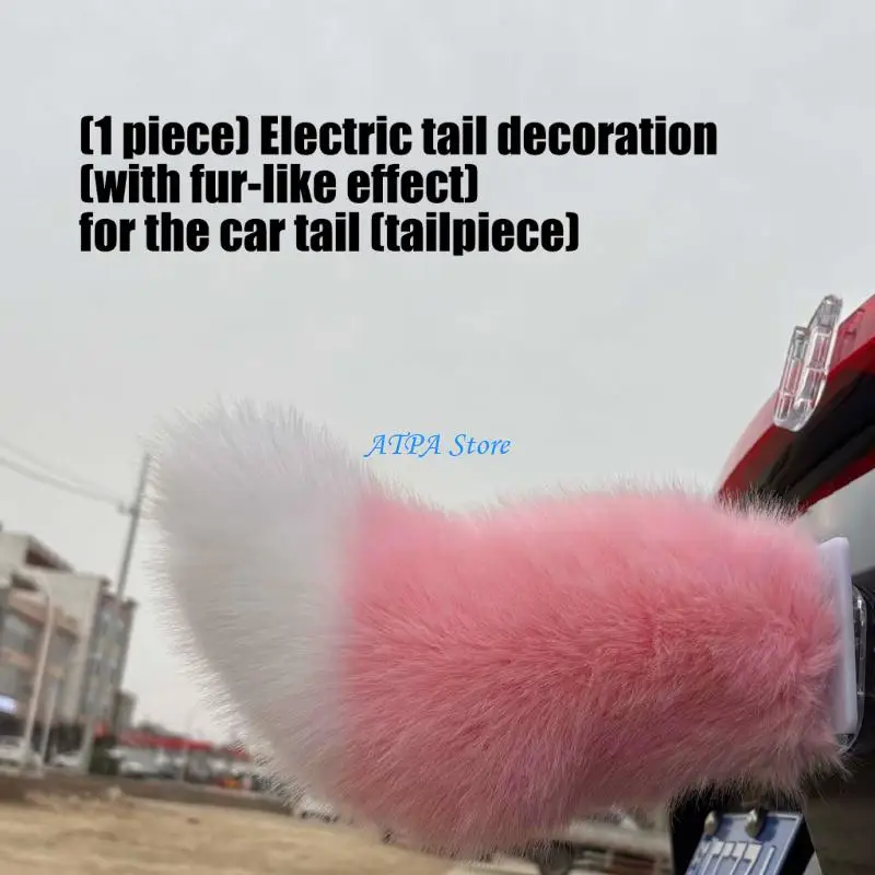 U13C Realistic Animal Tail Car Accessory With Wireless Remote Control And USB Rechargeable For Vehicle Decoration