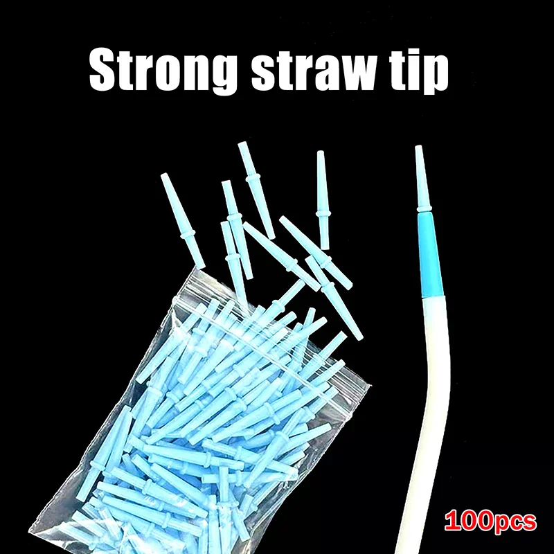 

100Pcs Dental Disposable Saliva Suction Tube Surgical Aspirators Tips Mini Tips Autoclavable 134 ° C Dental Strong Straw
