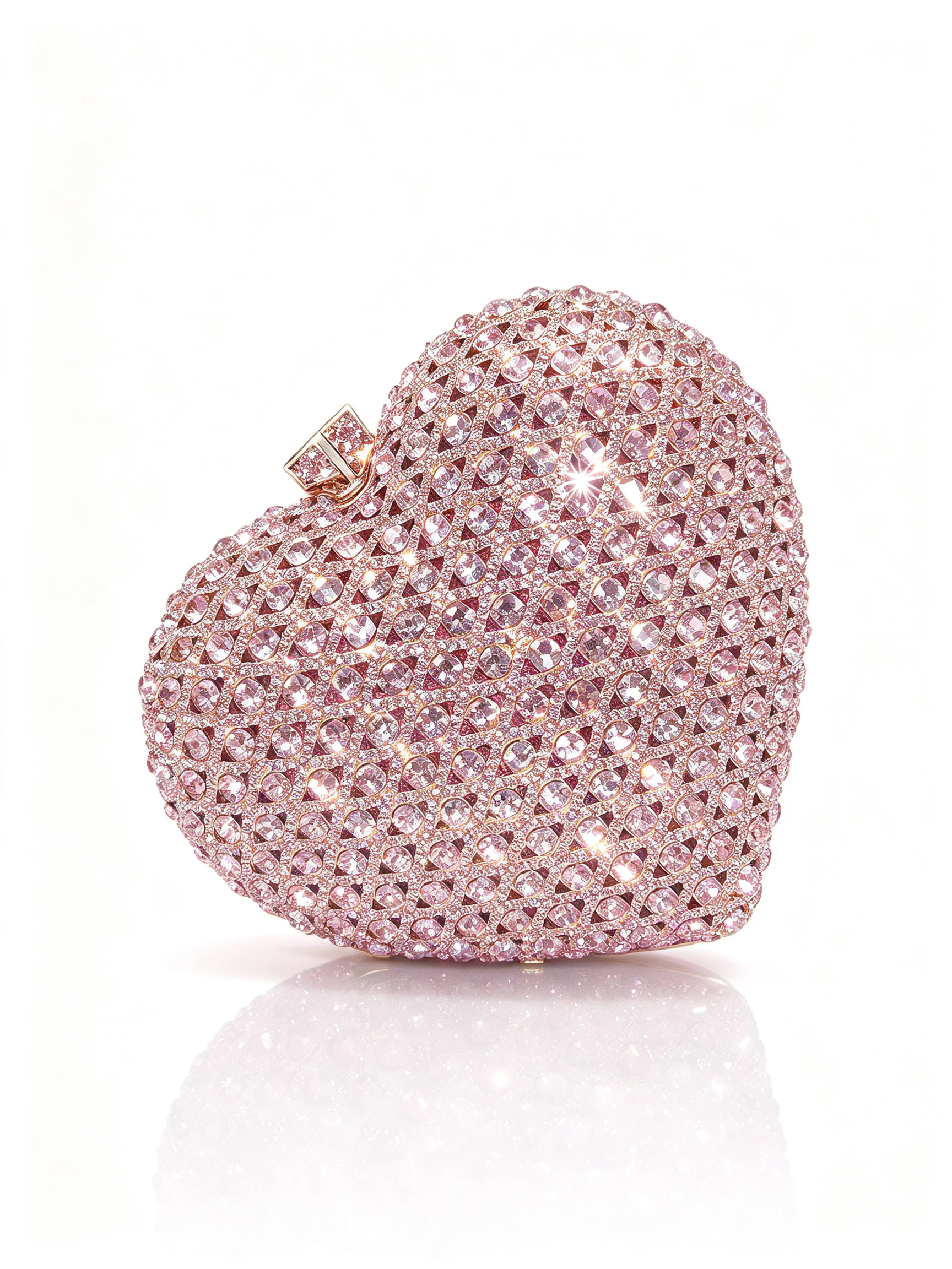 Plaid Heart Shape Clutch, Checkered Pattern Evening Bag for Women. OEM Custom Romantic Purse, Low MOQ Wholesale from Factory Dir