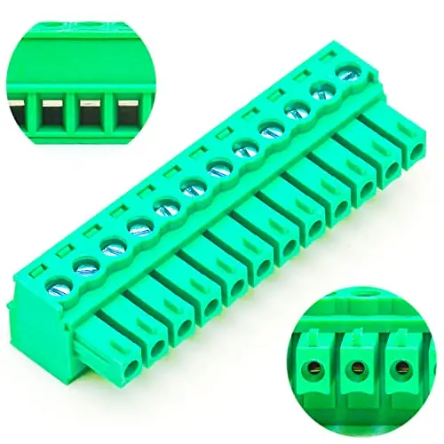 

3.5mm 12 Pin Phoenix Connector PCB Screw Terminal Block Connector (2Pcs 3.5M-12Pin)