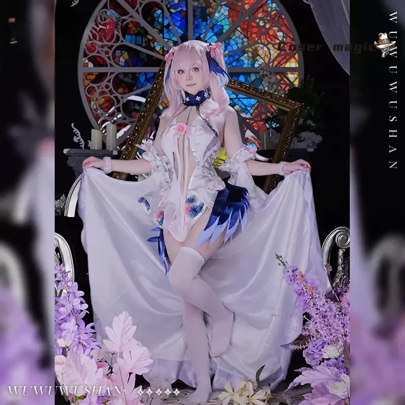 

Blue Archive Shimoe Koharu Cosplay Costume Pure White Oath Shimoe Koharu Sexy Dress Halloween Costumes