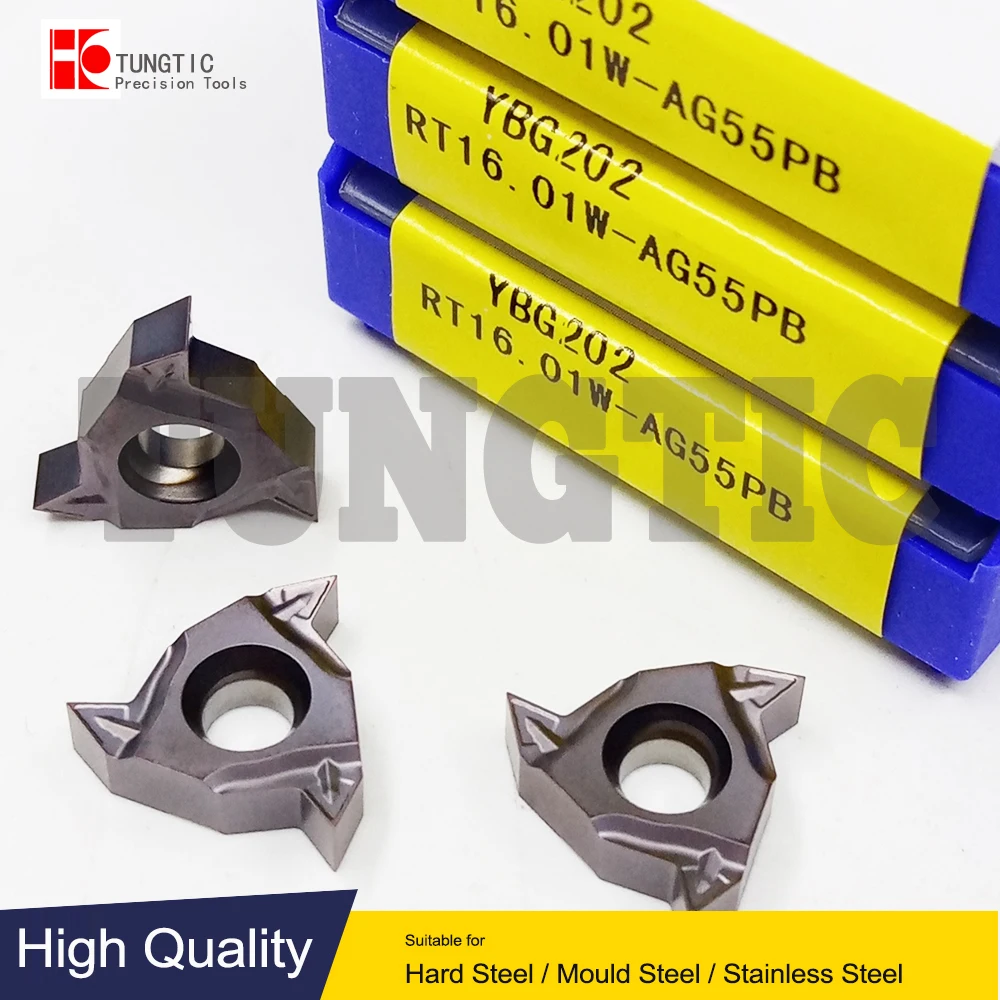 RT16.01W-AG55PB RT16.01N-AG55PB YBG202 YBG205 Threading Inserts Thin type Turning Cutting Tools Machinging Metal Lathe