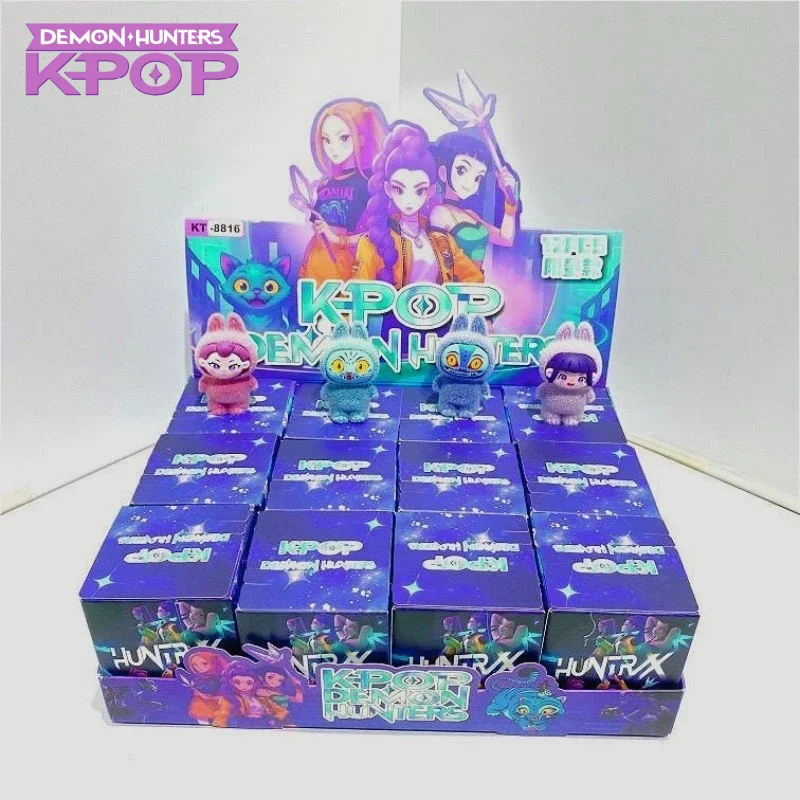 8pcs KPop Demon Hunters Anime Tiger Rumi Mira Zoey Blind Box Toy Action Figure Soft Model Collection Kids Christmas Gift
