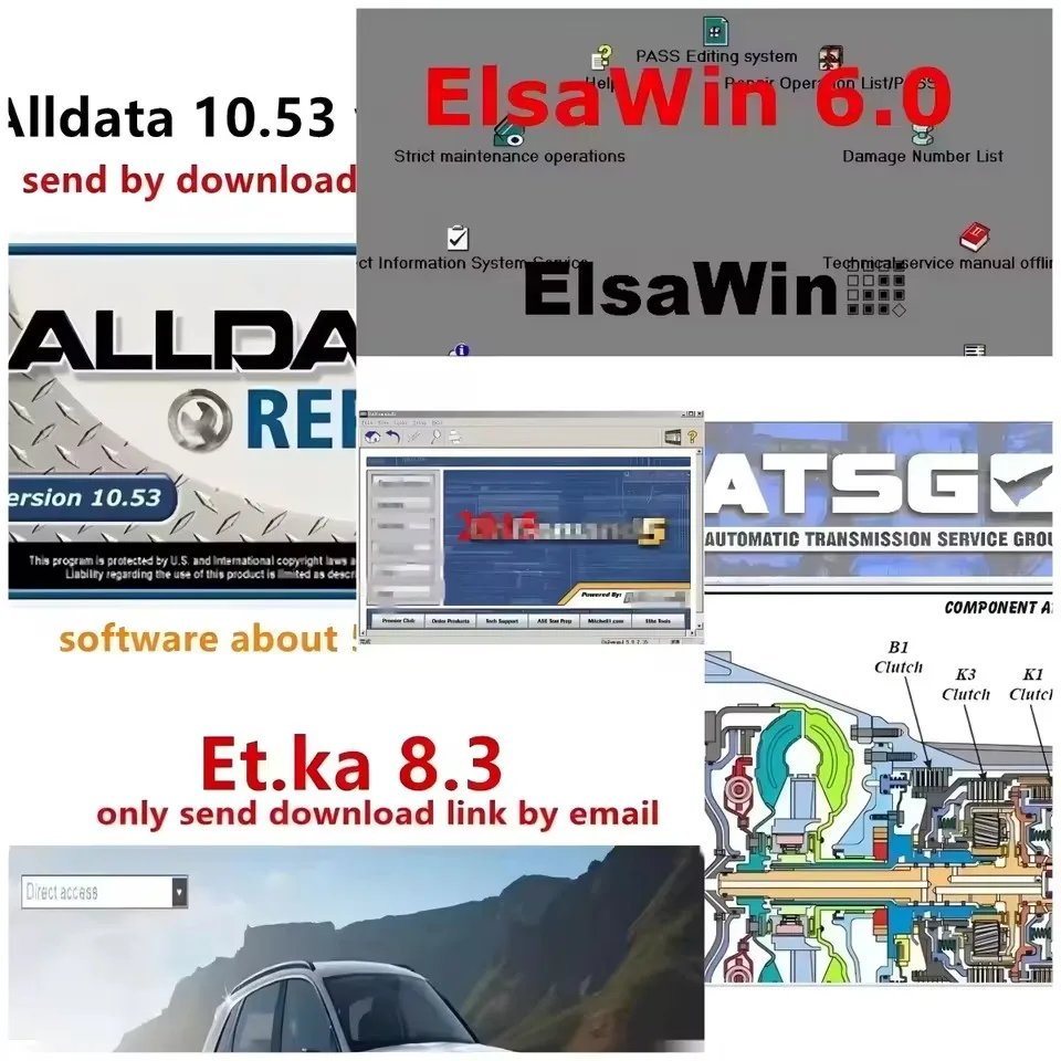 

Alldata 10.53 MIT Chell 2015 Elsawin 6.0 ETKA 8.3 ATSG 2017, программное обеспечение 2025, новая версия, диагностический инструмент для ремонта автомобилей Alldata