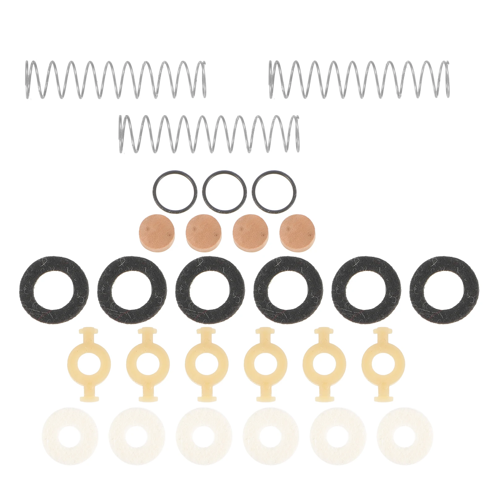 

1 set Button Springs Replacement Set Sturdy Wooden Felt Wind Instrument Repair Parts for Most Horns Small Trumpet Accessories