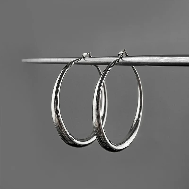 Fashion Exaggerated Big Circle Hoop Earrings for Women Statement Jewelry Smooth Circle Earrings Femme Boucles D'oreilles - detail 6