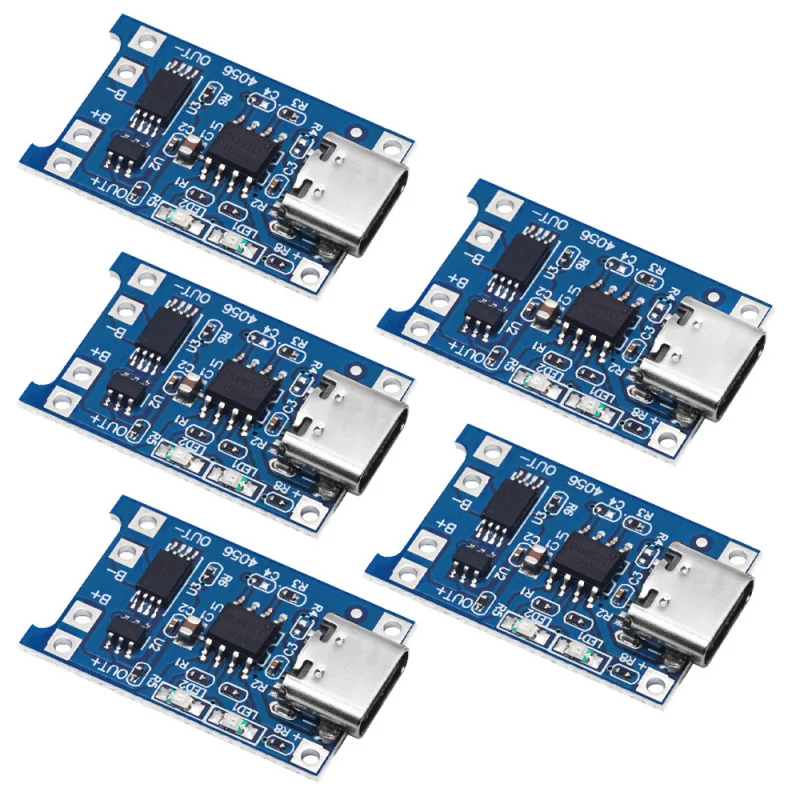 Módulo de Panel de carga de batería de litio TP4056, TYPE-C, interfaz USB, protección de carga, dos en uno