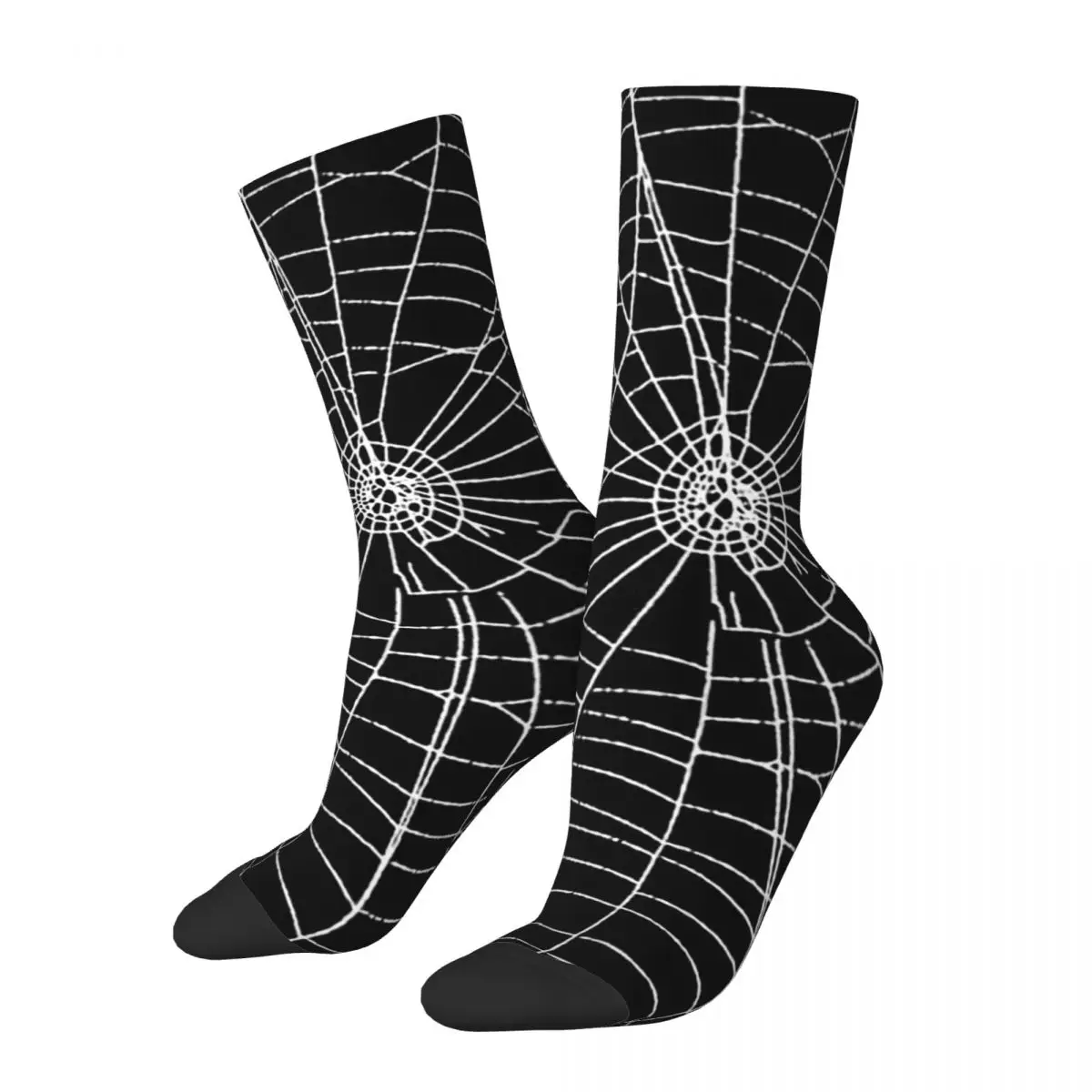 Retro Essential Men's Socks Spider Web Unisex Hip Hop Pattern Printed Funny Crew Sock Gift