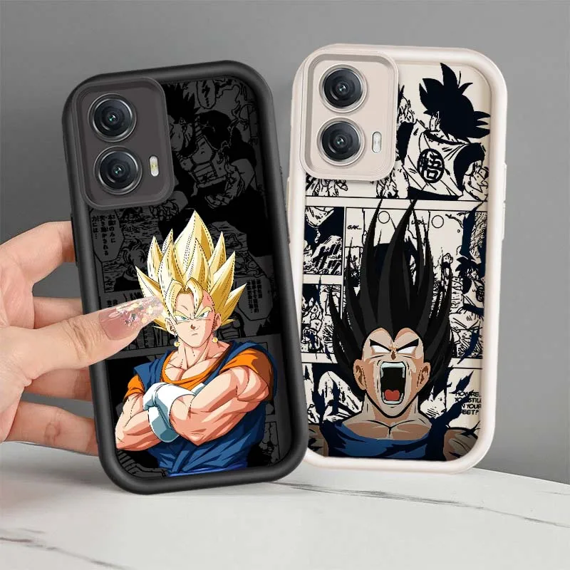 

D-Dragon Ball Anime Saiyan For Motorola MOTO Edge G85 G54 G35 G34 G32 E22 E14 G04 50 5G Eye Ladder Phone Case Cover