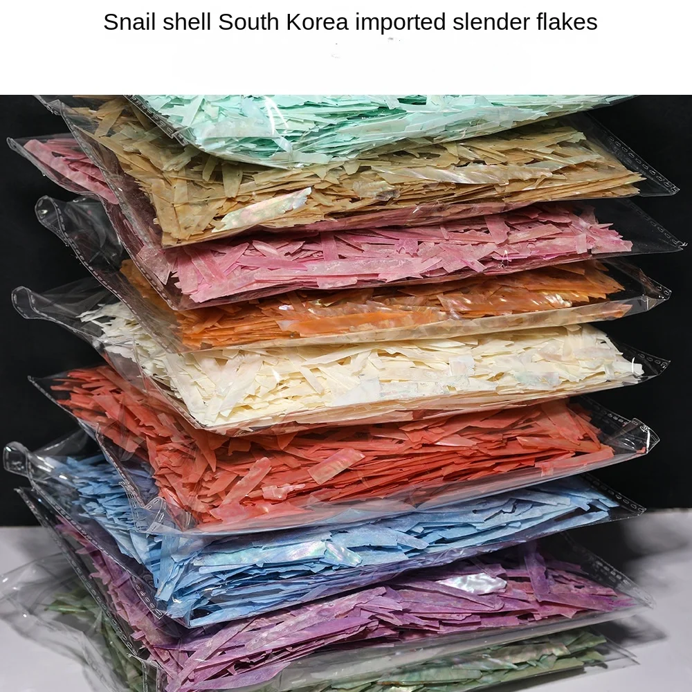 50 جرام/الحقيبة شرائط أظافر كورية رفيعة للغاية - تطعيمات أم اللؤلؤ الطبيعية لفن الأظافر المحيطي الأنيق #2