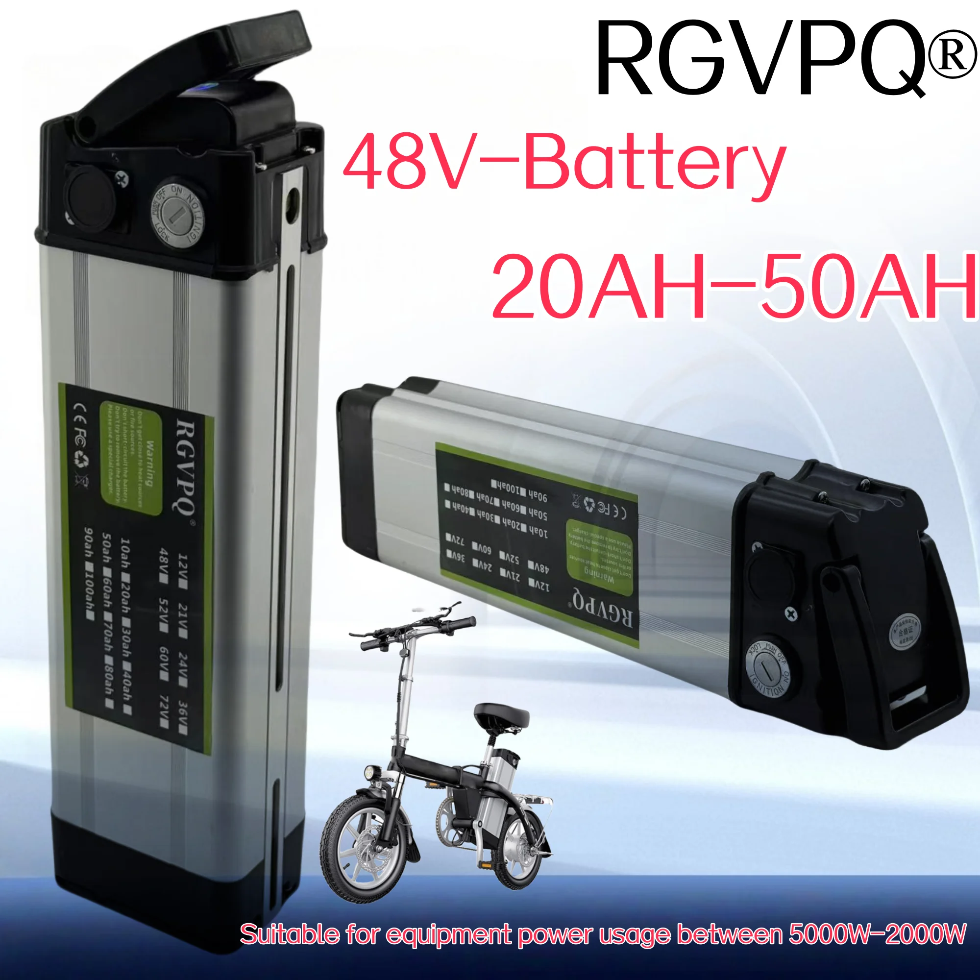 

Air express, electric scooter lithium-ion battery, 48V50AH 18650 large capacity, suitable for equipment below 500W-2000W