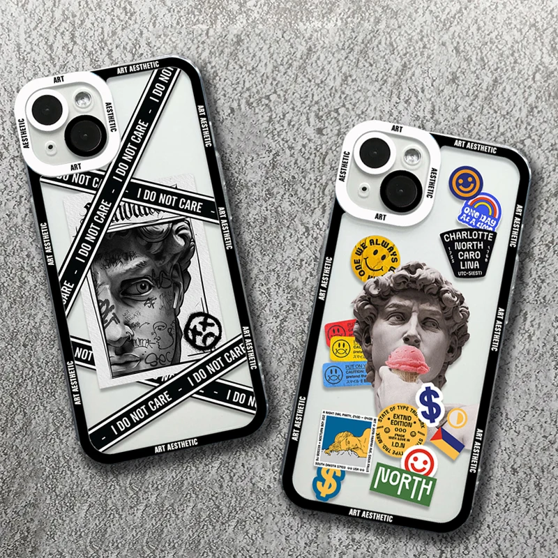 Art Aesthetic Statue of David Phone Case For Xiaomi Redmi Note 12 13 Pro Plus 5G 12S 11S 11 10S 10 Redmi 12 13C Soft Clear Cover